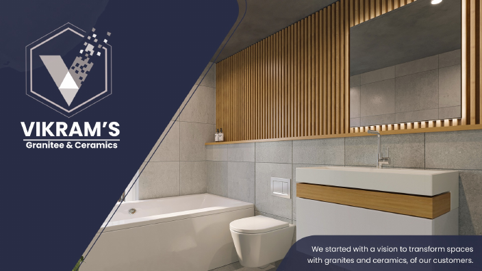 Modern bathroom with sanitaryware and fittings